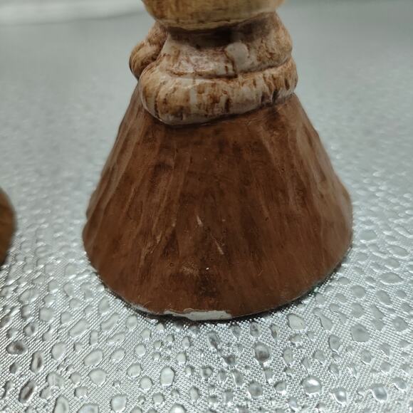 Ceramic Easter Bunny Figurines Hand Painted Rustic Male & Female Home Decor - Picture 5 of 12